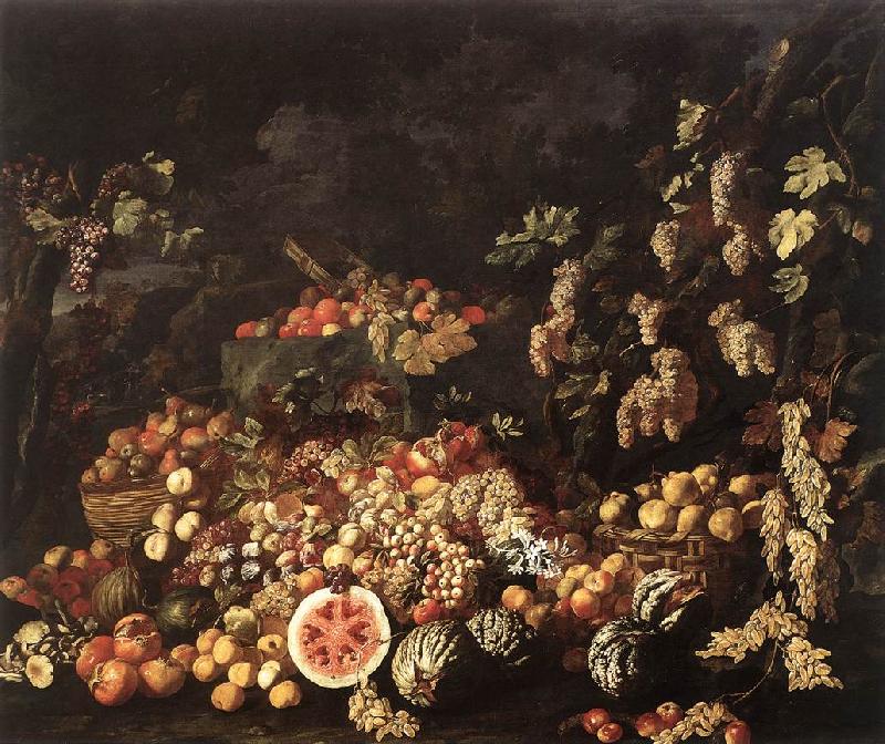 RECCO, Giuseppe Still-Life with Fruit and Flowers oil painting image